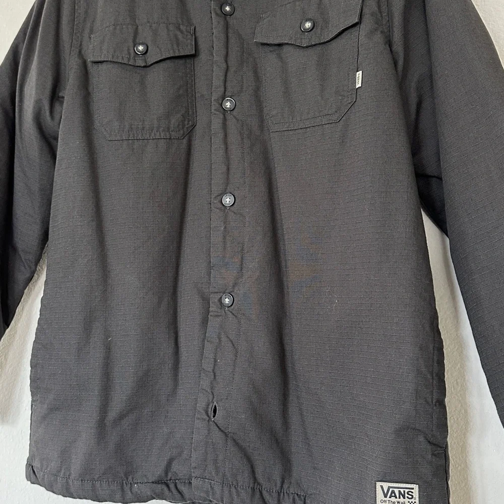 Vans Men's Charcoal Shirt Jacket with Black Sherpa Interior - Picture 2 of 6